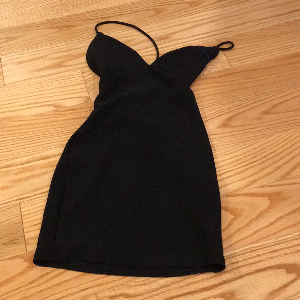 black tight dress